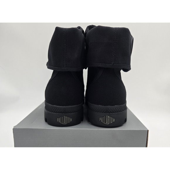 Palladium Baggy Men's Turn-down 02353-060-M Black/Black Canvas Combat Boots 10 - Picture 5 of 10